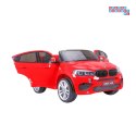 BMW X6M XXL Lakierowane Auto na akumulator Pilot Ekoskóra Pasy Wolny Start MP3 LED