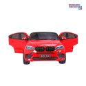 BMW X6M XXL Lakierowane Auto na akumulator Pilot Ekoskóra Pasy Wolny Start MP3 LED