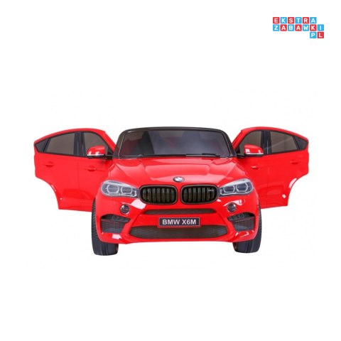 BMW X6M XXL Lakierowane Auto na akumulator Pilot Ekoskóra Pasy Wolny Start MP3 LED