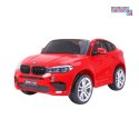 BMW X6M XXL Lakierowane Auto na akumulator Pilot Ekoskóra Pasy Wolny Start MP3 LED