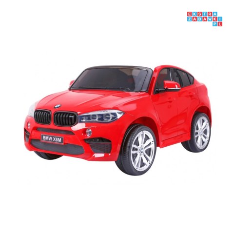 BMW X6M XXL Lakierowane Auto na akumulator Pilot Ekoskóra Pasy Wolny Start MP3 LED