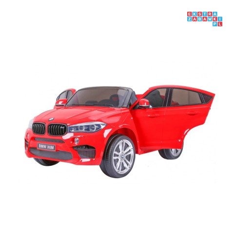 BMW X6M XXL Lakierowane Auto na akumulator Pilot Ekoskóra Pasy Wolny Start MP3 LED