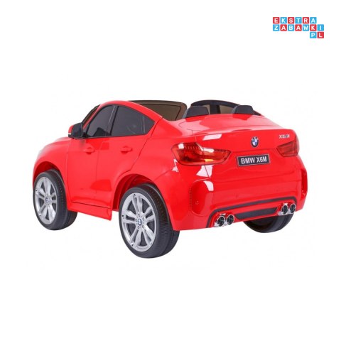 BMW X6M XXL Lakierowane Auto na akumulator Pilot Ekoskóra Pasy Wolny Start MP3 LED