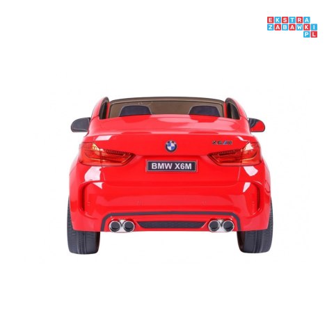 BMW X6M XXL Lakierowane Auto na akumulator Pilot Ekoskóra Pasy Wolny Start MP3 LED