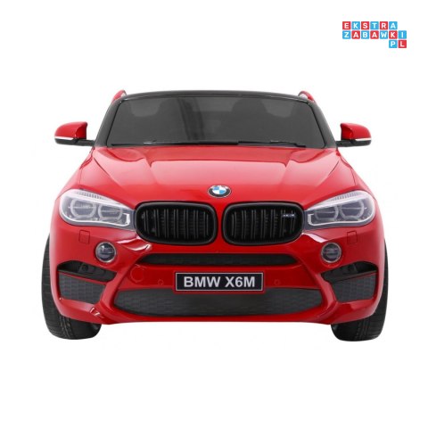 BMW X6M XXL Lakierowane Auto na akumulator Pilot Ekoskóra Pasy Wolny Start MP3 LED