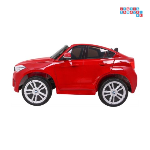 BMW X6M XXL Lakierowane Auto na akumulator Pilot Ekoskóra Pasy Wolny Start MP3 LED