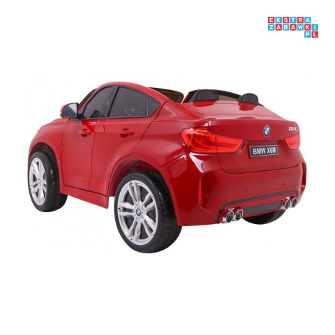 BMW X6M XXL Lakierowane Auto na akumulator Pilot Ekoskóra Pasy Wolny Start MP3 LED