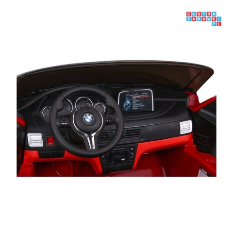BMW X6M XXL Lakierowane Auto na akumulator Pilot Ekoskóra Pasy Wolny Start MP3 LED