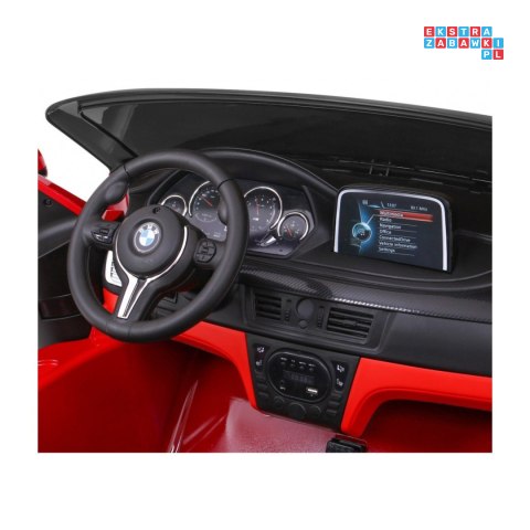 BMW X6M XXL Lakierowane Auto na akumulator Pilot Ekoskóra Pasy Wolny Start MP3 LED