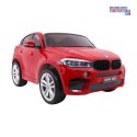 BMW X6M XXL Lakierowane Auto na akumulator Pilot Ekoskóra Pasy Wolny Start MP3 LED