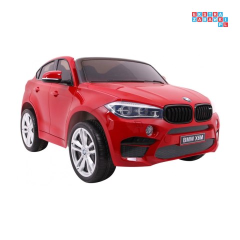 BMW X6M XXL Lakierowane Auto na akumulator Pilot Ekoskóra Pasy Wolny Start MP3 LED