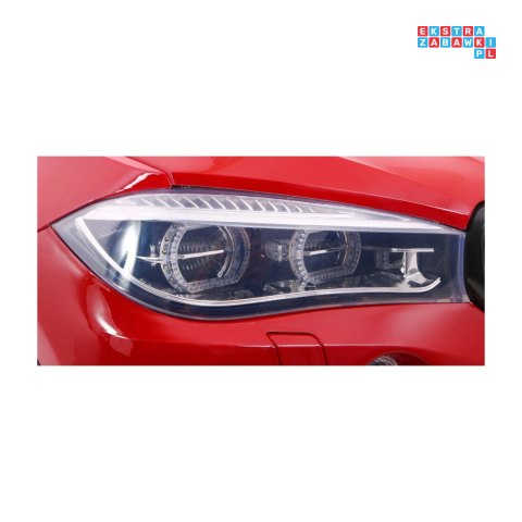 BMW X6M XXL Lakierowane Auto na akumulator Pilot Ekoskóra Pasy Wolny Start MP3 LED