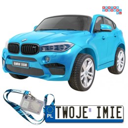 BMW X6M XXL Lakierowane Auto na akumulator Pilot Ekoskóra Pasy Wolny Start MP3 LED