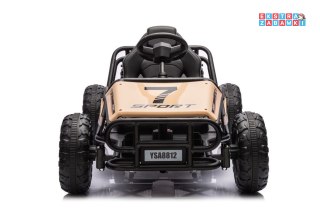 Buggy A8812 na akumulator - czarny, 24V, 2x100W, fotele ekoskóra, pasy, koła EVA