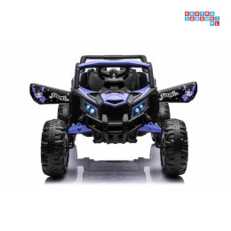 [DM-105] Buggy ATV Defend na akumulator 4x35W 12V/10Ah pilot ekoskóra EVA - fioletowy