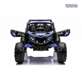 Defend buggy na akumulator 4x4 - niebieski, 4x35W, 12V/10Ah, pilot, ekoskóra, EVA [DM-105]