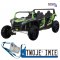 [A033.LIION] Buggy ATV RACING UTV2000 czteroosobowy Li-ion na akumulator 4x150W 24V/15Ah Koła pompowane MP3 - zielony