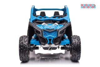 Can-Am RS buggy na akumulator dwuosobowy - niebieski, 4x200W, 24V/14Ah, ekoskóra, EVA, LED [20632]