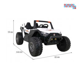 [SX1928] Buggy clash na akumulator 4x45W 12V/14Ah pilot ekoskóra EVA LED MP3 - biały