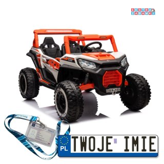 Czerwony NEL-913 buggy na akumulator 4x4 - czerwony, 4x45W, Ekoskóra, EVA, LED, Bluetooth [19895]