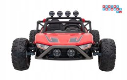 [JS3168] Buggy Racing 5 na akumulator 2x200W 24V/7Ah Pilot Audio LED Wolny Start - czerwony