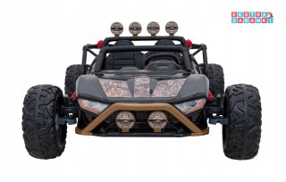 Czarny Buggy Racing 5 buggy na akumulator dwuosobowy - czarny, 2x200W, 24V/7Ah, Pilot, Audio, LED, Wolny Start [JS3168]