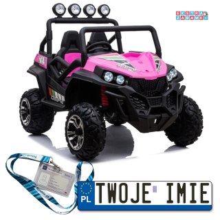 Buggy S2588 na akumulator 4x4 - czarny, 4x45W, ekoskóra, EVA, LED, MP3