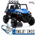 [20314] Buggy S2588 dwuosobowy na akumulator 24V/7Ah 4x45W Ekoskóra EVA LED Bluetooth - niebieski