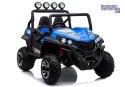 [20314] Buggy S2588 dwuosobowy na akumulator 24V/7Ah 4x45W Ekoskóra EVA LED Bluetooth - niebieski
