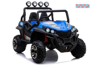 Niebieskie Buggy S2588 na akumulator 4x4 - niebieski, 24V/7Ah, 4x45W, Ekoskóra, EVA, LED, Bluetooth [20314]