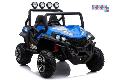 [20314] Buggy S2588 dwuosobowy na akumulator 24V/7Ah 4x45W Ekoskóra EVA LED Bluetooth - niebieski