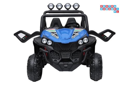 [20314] Buggy S2588 dwuosobowy na akumulator 24V/7Ah 4x45W Ekoskóra EVA LED Bluetooth - niebieski