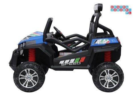 [20314] Buggy S2588 dwuosobowy na akumulator 24V/7Ah 4x45W Ekoskóra EVA LED Bluetooth - niebieski