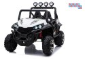 [20313] Buggy S2588 dwuosobowy na akumulator 24V/7Ah 4x45W Ekoskóra EVA LED Bluetooth - biały