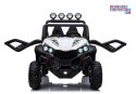 [20313] Buggy S2588 dwuosobowy na akumulator 24V/7Ah 4x45W Ekoskóra EVA LED Bluetooth - biały