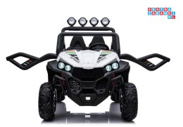 [20313] Buggy S2588 dwuosobowy na akumulator 24V/7Ah 4x45W Ekoskóra EVA LED Bluetooth - biały