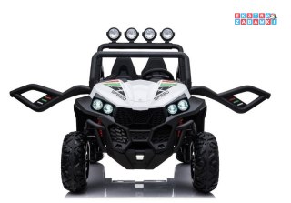 Białe S2588 buggy na akumulator - biały, 24V/7Ah, 4x45W, Ekoskóra, EVA, LED, Bluetooth [20313]