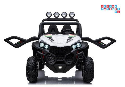 [20313] Buggy S2588 dwuosobowy na akumulator 24V/7Ah 4x45W Ekoskóra EVA LED Bluetooth - biały
