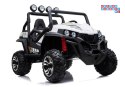 [20313] Buggy S2588 dwuosobowy na akumulator 24V/7Ah 4x45W Ekoskóra EVA LED Bluetooth - biały