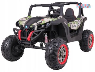 Zielony SUPERSTAR UTV-MX buggy na akumulator dwuosobowy - zielony, 4x45W, 12V/14Ah, pilot, pokrowiec, LED, BT [XMX-603]