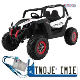 XMX-603-MP4 Buggy SuperStar na akumulator dwuosobowy - biały, 24V/7Ah, 4x45W, Dotykowy panel mp4, Pilot, LED [XMX-603-MP4]