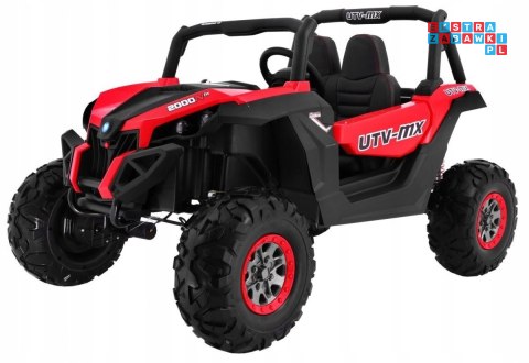 [XMX-603-MP4] Buggy SuperStar MP4 na akumulator 24V/7Ah 4x45W Dotykowy panel mp4 Pilot LED - czerwony