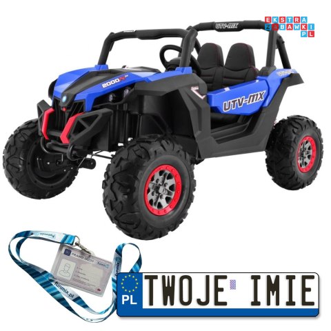 [XMX-603-MP4] Buggy SuperStar MP4 na akumulator 24V/7Ah 4x45W Dotykowy panel mp4 Pilot LED - niebieski