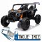 [BBH-028] Buggy UTV x3 off-road na akumulator 4x200W 24V/9Ah EVA Bluetooth ekoskóra - czarny