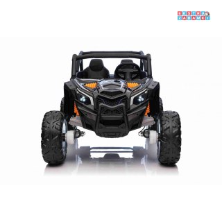 Czarny UTV x3 buggy na akumulator 4x4 - czarny, 4x200W, 24V/9Ah, EVA, Bluetooth, ekoskóra [BBH-028]