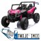 [BBH-028] Buggy UTV x3 off-road na akumulator 4x200W 24V/9Ah EVA Bluetooth ekoskóra - różowy