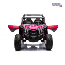 [BBH-028] Buggy UTV x3 off-road na akumulator 4x200W 24V/9Ah EVA Bluetooth ekoskóra - różowy