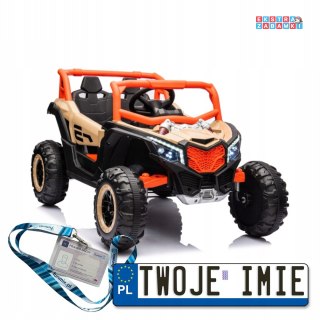 Buggy UTV NEL-901 buggy na akumulator 4x4 - czarny, ekoskóra, EVA, LED, Bluetooth, USB