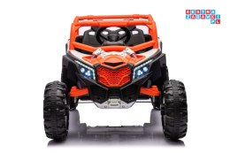 [19891] Buggy UTV NEL-901 na akumulator 4x35W 12V/7Ah Ekoskóra EVA LED Bluetooth USB - pomarańczowy