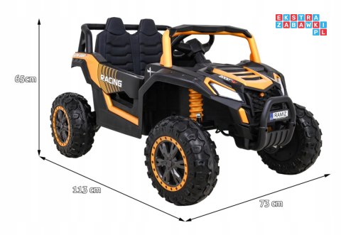 [A036] Auto Buggy UTV Racing na akumulator 4x45W 12V/10Ah MP3 Pilot Wolny Start - złoty